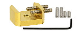 EM-Tec GB16 Klemmprobenhalter bis 16 mm, vergoldetes Messing, M4